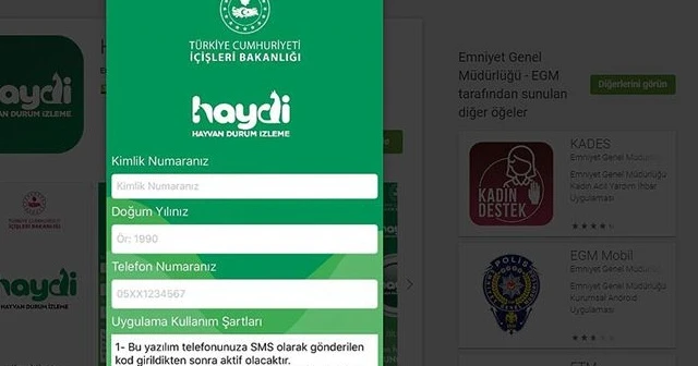 HAYDİ uygulamasını 17 günde 9 bin 453 kişi indirdi