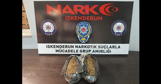 İskenderun'da şüpheli şahısların üzerinde 3 kilo 800 gram uyuşturucu yakalandı
