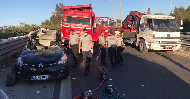 İzmir’de feci kaza: 1 ölü, 3 yaralı