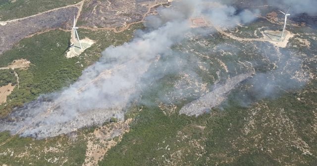 İzmir’de makilik alandaki yangın kontrol altında