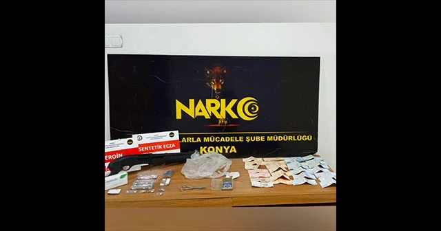 Konya’da bin 185 gram uyuşturucu ele geçirildi