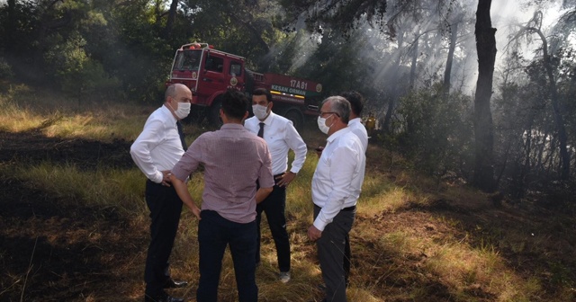 Korudağ&#039;da ormanlık alanda çıkan yangın korkuttu