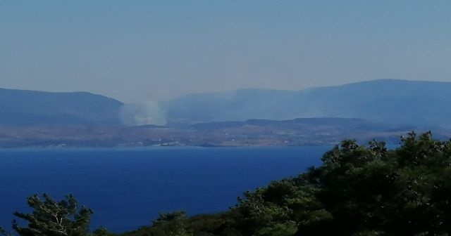 Midilli Adası’nda korkutan yangın