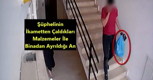 Önce kameralara yakalandı sonra polise