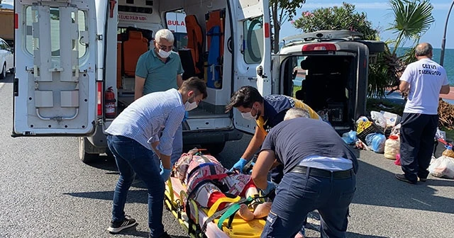 Ordu'da hafif ticari araç ağaca çarptı: 4 yaralı