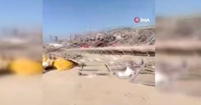 Patlama sonrası Beyrut Limanı’na ait yeni görüntüler ortaya çıktı