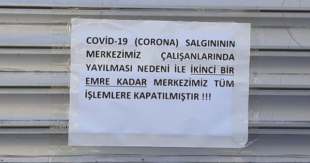 PTT Şubesi personelinde korona çıktı