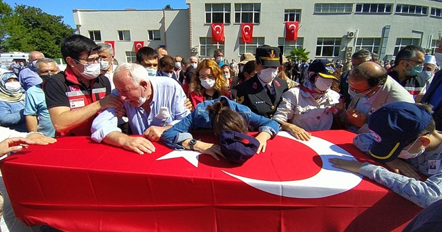 Selde şehit olan Jandarma Uzman Çavuş için tören düzenlendi