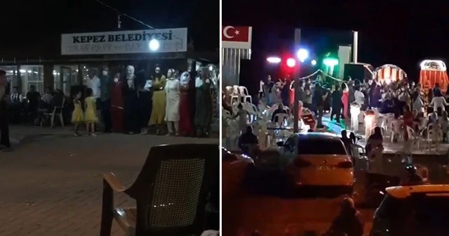 Sosyal mesafeyi halayla deldiler