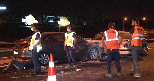 TEM’de zincirleme trafik kazası: 2 yaralı