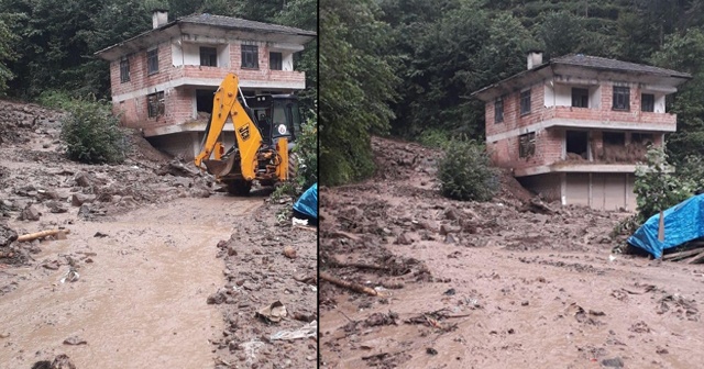 Trabzon&#039;un Sürmene ilçesinde şiddetli yağış