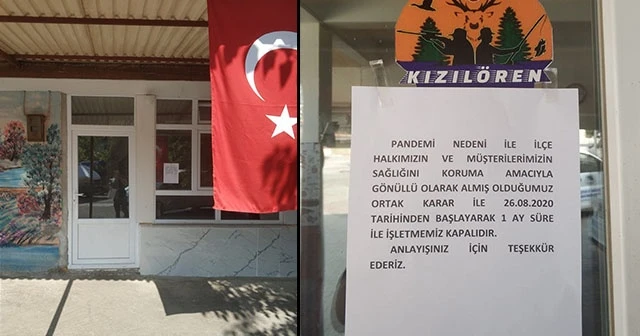 Virüs yayılmasın diye kahvehanelerini gönüllü olarak kapattılar