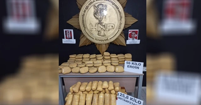 Yüksekova’da yaklaşık 82 kilo uyuşturucu ele geçirildi