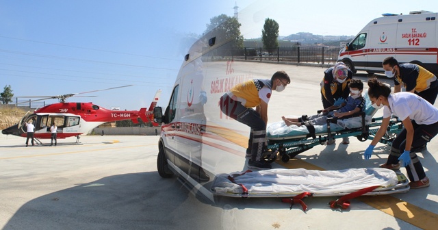 8 yaşındaki çocuk için ambulans helikopter sevk edildi