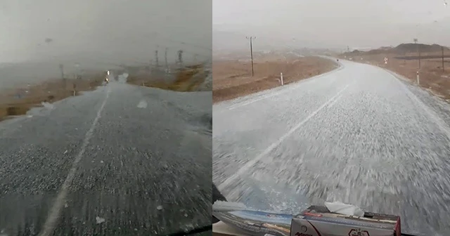Ardahan'da dolu yağışı etkili oldu