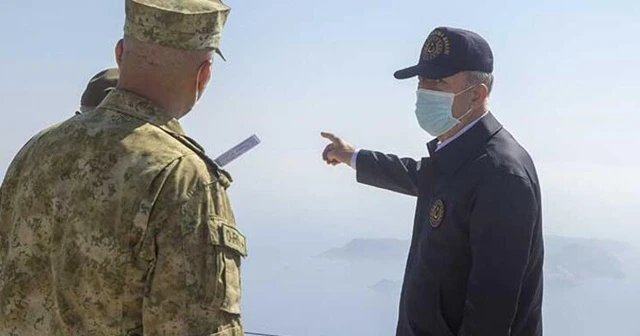 Bakan Akar'dan Meis'e şova gelen Yunan lidere Kaş mesajı