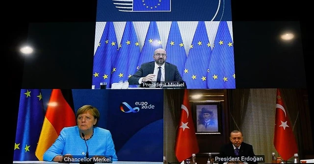 Cumhurbaşkanı Erdoğan, Michel ve Merkel ile görüştü