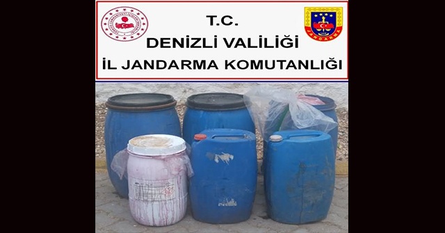 Denizli’de bin 300 litre kaçak içki ele geçirildi