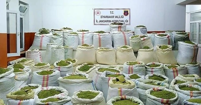 Diyarbakır'da 1 ton 756 kilogram esrar ve 90 bin kök Hint keneviri ele geçirildi