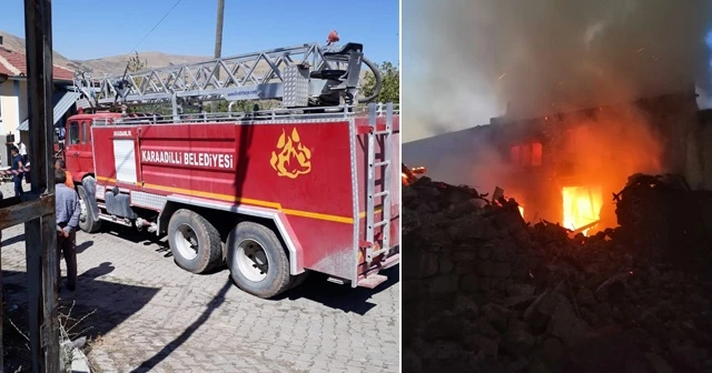 Ekmek yapılmak için yakılan tandırdan yangın çıktı, 13 koyun telef oldu