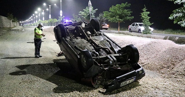 Elazığ&#039;da otomobil devrildi: 1 yaralı