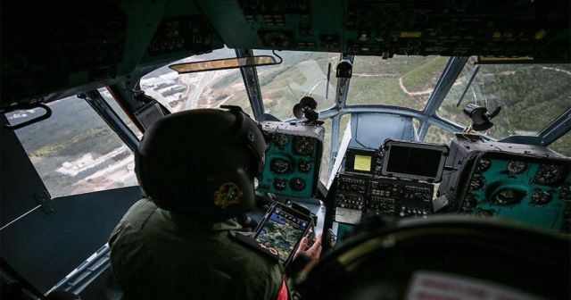 Jandarmadan helikopterle trafik denetimi