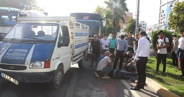 Kamyonet yayaya çarptı: 1 yaralı