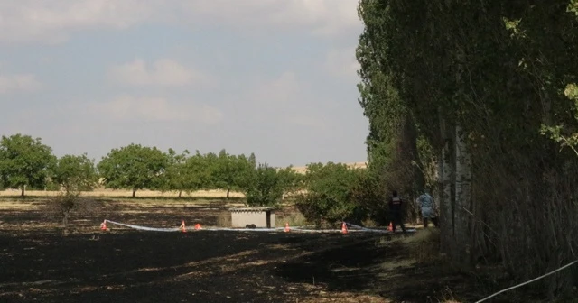 Kendi yaktığı tarlada can verdi