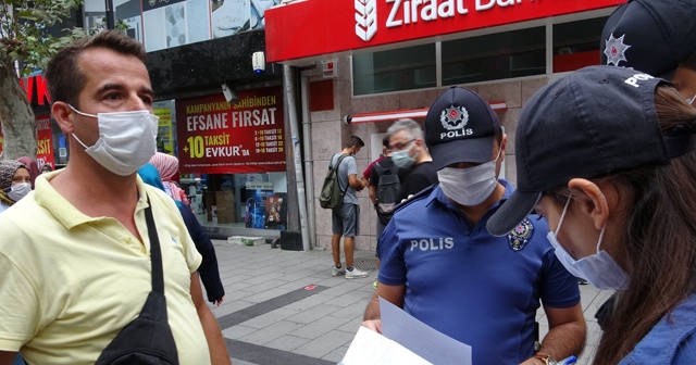 Maske takmayan vatandaştan polise tepki