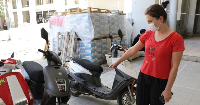 Maskeyi gözüne kadar çekip elektrikli bisikleti çaldı