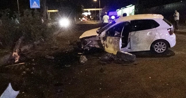 Pert olan araçtan burnu bile kanamadan çıktı