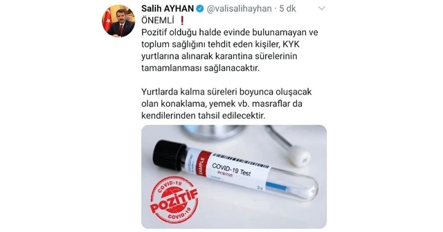 Sivas’ta karantina kurallarını ihlal edenler evine dönemeyecek