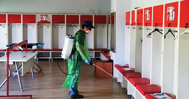 Sivasspor’un kulüp tesisleri dezenfekte edildi