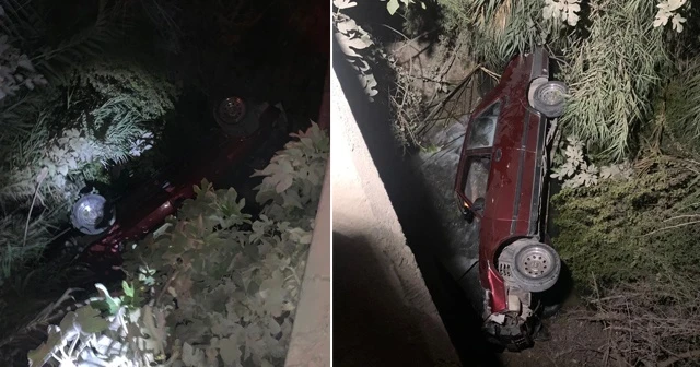 Sulama kanalına düşen araçta 1 kişi öldü, 2 kişi yaralandı