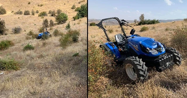 Traktör şarampole devrildi: Yaralılar var