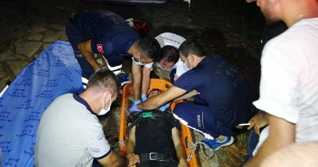 Tuvalet ihtiyacını gidermeye giderken 15 metrelik uçuruma yuvarlandı