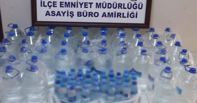 Adana&#039;da 259 litre sahte içki ele geçirildi