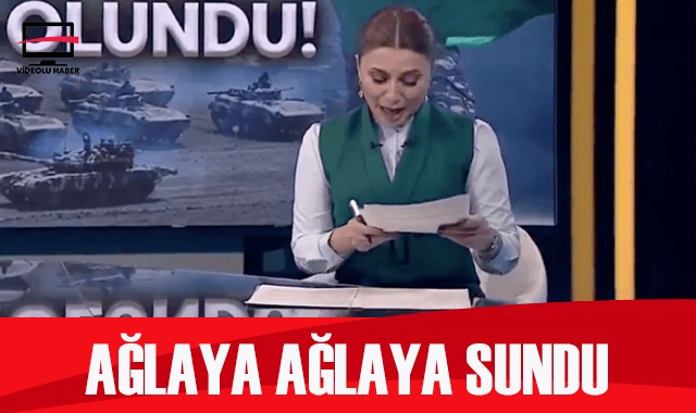 Azerbaycanlı spiker gözyaşlarını tutamadı! Ağlaya ağlaya sundu...