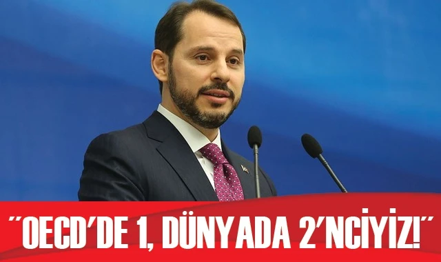 Bakan Albayrak: OECD'de 1, dünyada 2'nciyiz!