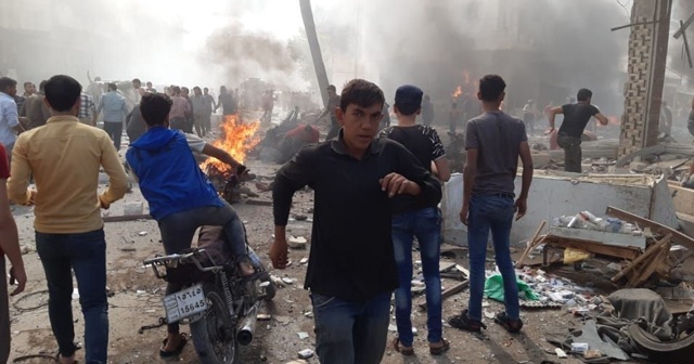 El Bab&#039;ta bomba yüklü araç patladı : 15 ölü , 30 yaralı