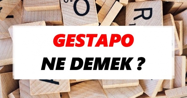 Gestapo Ne Demek? TDK&#039;ya Göre Gestapo&#039;nun Anlamı