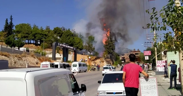 Hastane bahçesinde yangın paniği