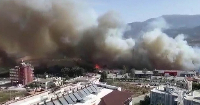 Hatay&#039;da orman yangını kente sıçradı