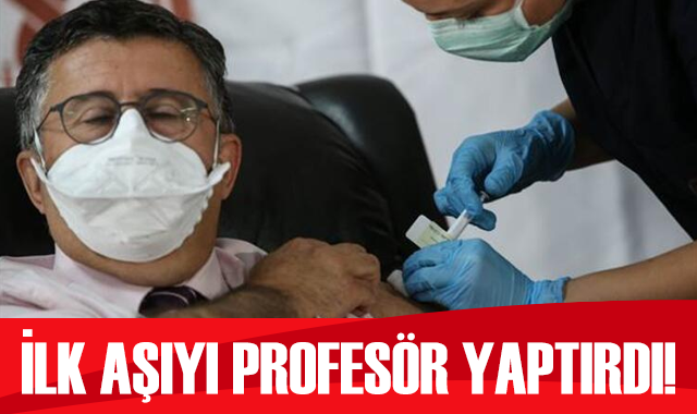 İlk aşı profesör Mustafa Necmettin Ünal'a yapıldı