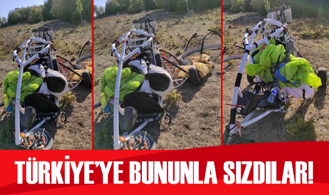 İşte teröristlerin Amanoslar&#039;a geldiği paramotor