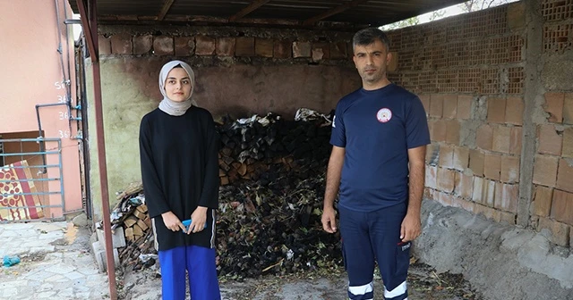 İtfaiye eri, evini yanmaktan kurtardığı kadınla buluştu