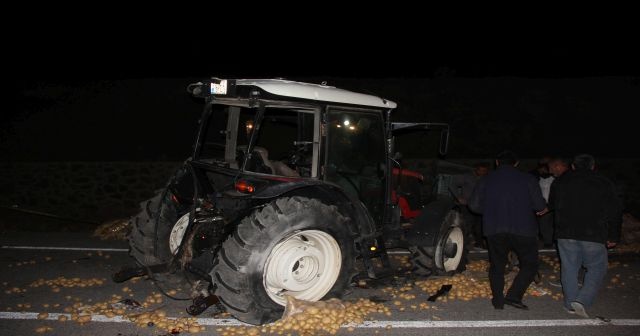 Kamyon ile traktör çarpıştı ortalık savaş alanına döndü: 1 ölü, 3 yaralı