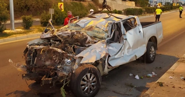 Kamyonet sahile uçtu: 1 ölü, 4 yaralı