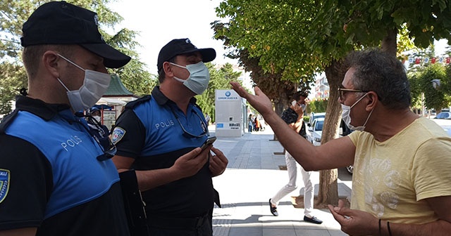 Maske takmadığı için ceza yedi, polislere “İyi maaşınız çıktı” dedi