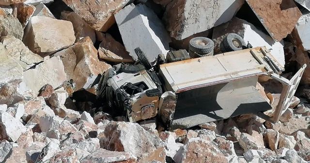 Mermer ocağında feci kaza